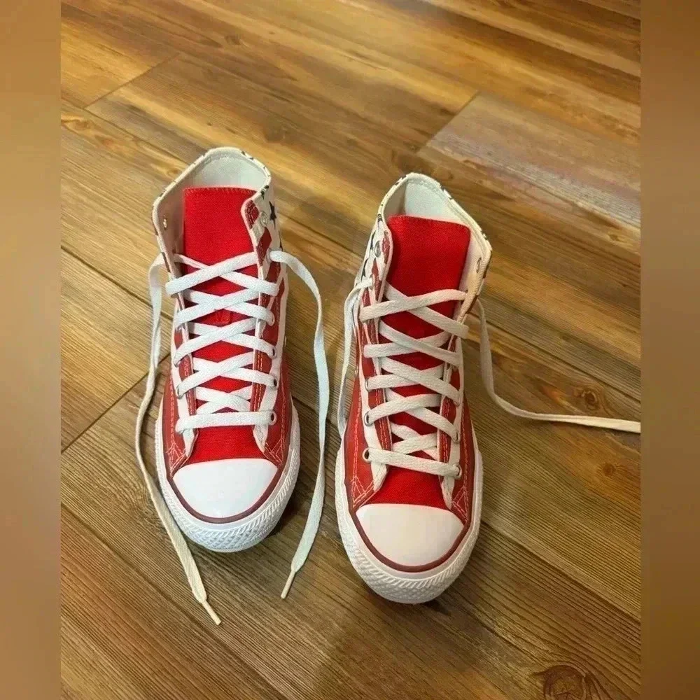 Converse Youth Kid’s Unisex American Flag High Top Sneakers - Size 4 like new - Picture 2 of 16